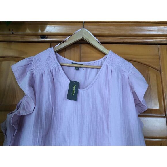 Style & Co Flutter-Sleeve V-Neck Top NWT Size 2X - Picture 4 of 13